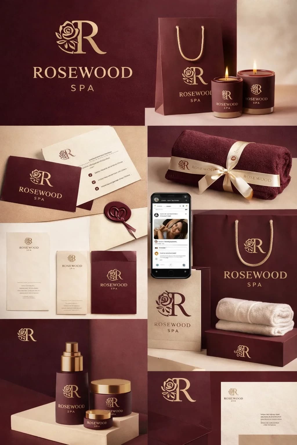 Rosewood Spa Branding 2